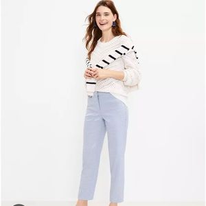 LOFT Button Pocket Slim Pants in Houndstooth